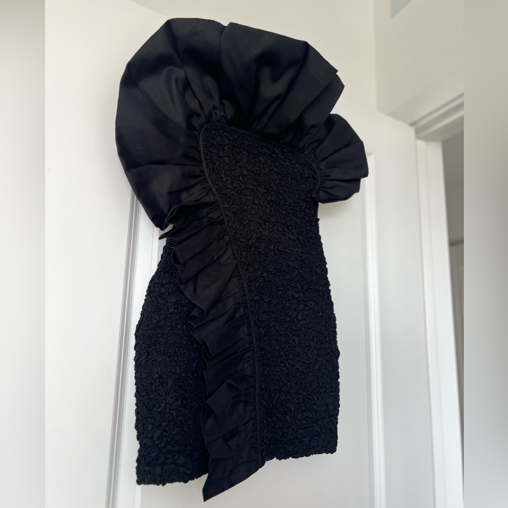 EUC MARA HOFFMAN BLACK POPCORN ALYCIA MINI DRESS $650 S - Picture 9 of 13